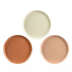 Beauty Home Μεταλλικός Δίσκος με Σμάλτο 30 x 2 cm  Μπεζ     |  Διακοσμητκά στο espiti
