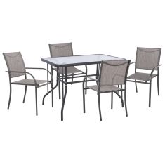 ΣΕΤ ΤΡΑΠΕΖΑΡΙΑΣ 5ΤΜΧ REDAN HM21223 ΤΡΑΠΕΖΙ & 4 ΠΟΛΥΘΡΟΝΕΣ ΣΕ ΓΚΡΙ |  Σετ τραπεζαρία κήπου στο espiti
