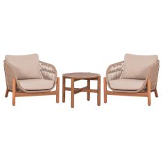 LOUNGE ΣΕΤ SANJI HM21214 ΤΡΑΠΕΖΙ & 2 ΠΟΛΥΘΡΟΝΕΣ--ΞΥΛΟ ΑΚΑΚΙΑΣ-ΑΛΟΥΜΙΝΙΟ-ΣΧΟΙΝΙ |  Σαλόνια κήπου στο espiti