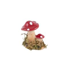 Beauty Home Μανιτάρια ρητίνης με βρύα Ø5 x 6 cm       |  Χριστουγεννιάτικα Διακοσμητικά στο espiti