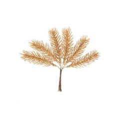 Beauty Home 6 κλαδιά έλατου σε κλαδί ματ χρυσό 17 cm       |  Χριστουγεννιάτικα Διακοσμητικά στο espiti
