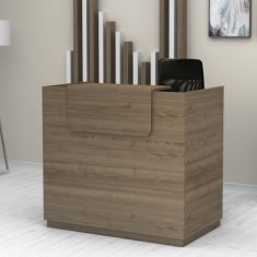 Γραφείο υποδοχής - reception Lemmon Megapap χρώμα καρυδί 120x70x110εκ. |  Reception γραφείου στο espiti