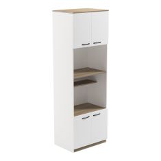 Ντουλάπα κουζίνας Rowan pakoworld σε λευκή-sonoma απόχρωση 60x42x182εκ |  Ντουλάπια στο espiti