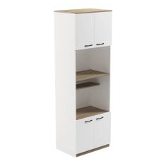 Ντουλάπα κουζίνας Rowan pakoworld σε λευκή-sonoma απόχρωση 60x42x182εκ |  Ντουλάπια στο espiti
