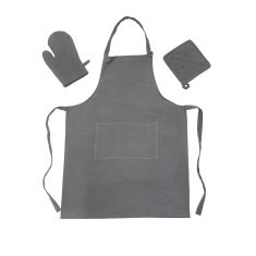 ΣΕΤ 3 ΤΕΜ. ΠΟΔΙΑ, ΠΙΑΣΤΡΑ &amp; ΓΑΝΤΙ ZOE DARK GREY 1Χ ΠΟΔΙΑ 60Χ80 + 1Χ ΠΙΑΣΤΡΑ 18Χ18 + 1Χ ΓΑΝΤΙ 18Χ28 MELINEN |  Ποδιές - Πιάστρες στο espiti