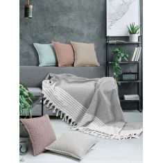 Ριχτάρι TENT GREY Βαμβάκι 170 x 180 εκ. MADI |  Ριχτάρια στο espiti
