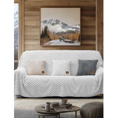 Ριχτάρι MAISONY WHITE 180 x 180 εκ. MADI |  Ριχτάρια στο espiti