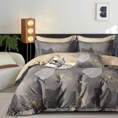 Beauty Home Σετ πάπλωμα υπέρδιπλο Art 12271 Agnes 220x240 Ανθρακί       |  Παπλώματα Υπέρδιπλα στο espiti