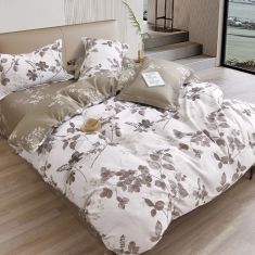 Beauty Home Σετ πάπλωμα υπέρδιπλο Art 12275 Alcestis 220x240 Μόκα       |  Παπλώματα Υπέρδιπλα στο espiti