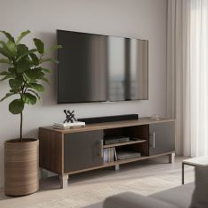 Έπιπλο τηλεόρασης Serank pakoworld σε oak-ανθρακί απόχρωση 120x40x40εκ |  Έπιπλα τηλεόρασης στο espiti