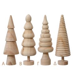 Beauty Home Ξύλινο δέντρο 6 x 6 x 15 cm  Α     |  Χριστουγεννιάτικα Διακοσμητικά στο espiti