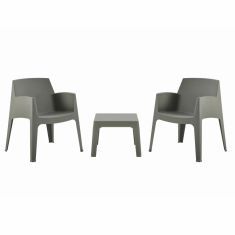 ΣΕΤ LOUNGE ΠΟΛΥΠΡΟΠΥΛΕΝΙΟΥ SLEEK HM21267.05 ΤΡΑΠΕΖΑΚΙ & 2 ΠΟΛΥΘΡΟΝΕΣ-DARK OLIVE GREEN |  Σαλόνια κήπου στο espiti