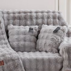 Beauty Home Γούνινη Μαξιλαροθήκη διακοσμητική Art 8721 40x40 Γκρι       |  Μαξιλάρια διακοσμητικά στο espiti