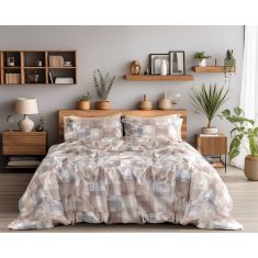 Beauty Home Σετ παπλωματοθήκη φανελένια μονή Renoir Art 12338 160x240 Μπεζ       |  Παπλωματοθήκες φανελένιες μονές στο espiti