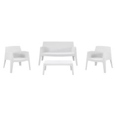ΣΕΤ LOUNGE 4ΤΜΧ SLEEK HM21275.01 ΛΕΥΚΟ ΠΟΛΥΠΡΟΠΥΛΕΝΙΟ |  Σαλόνια κήπου στο espiti