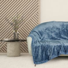 DAS HOME ΚΟΥΒΕΡΤΑ FLEECE 130Χ170 1186 DUSTY BLUE |  Κουβέρτες Καναπέ στο espiti