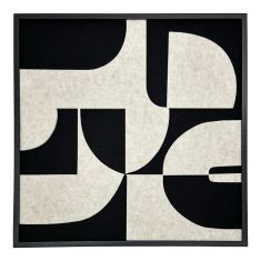Πίνακας με πλαίσιο Jeire Inart μαύρο-λευκό 62x2.5x62εκ |  Πίνακες στο espiti