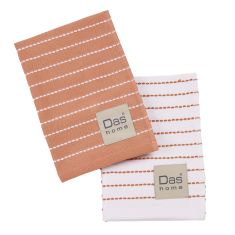 DAS HOME ΣΕΤ ΠΟΤΗΡΟΠΑΝΑ 2ΤΜΧ 30Χ50 0826 TERACOTTA, WHITE |  Πετσέτες Κουζίνας στο espiti