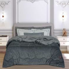 GREENWICH POLO CLUB ΚΟΥΒΕΡΤΟΠΑΠΛΩΜΑ RABBIT FAUX FUR KING ESSENTIAL 3954 GREY |  Κουβερτοπαπλώματα  στο espiti