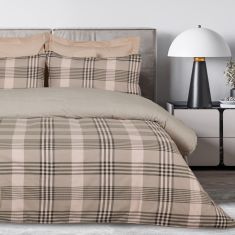 DAS HOME ΣΕΤ ΠΑΠΛΩΜΑΤΟΘΗΚΗ ΜΟΝΗ HAPPY FLANNEL 9679 BEIGE, OLIVE |  Παπλωματοθήκες Υπέρδιπλες στο espiti