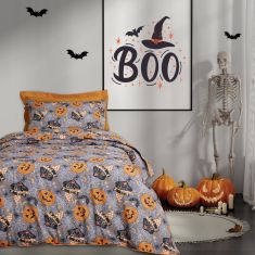 DAS KIDS ΣΕΤ ΣΕΝΤΟΝΙΑ ΜΟΝΑ 4968 GREY, ORANGE |  Σεντόνια Παιδικά στο espiti