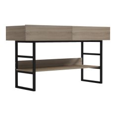 Κονσόλα Vien pakoworld σε sonoma-μαύρη απόχρωση 139x43x75.5εκ |  Συρταριέρες -Κονσόλες στο espiti