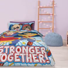 SUPER HERO GIRLS 5005 ΣΕΤ ΣΕΝΤΟΝΙΑ ΜΟΝΑ ΓΑΛΑΖΙΟ, ΚΟΚΚΙΝΟ |  Σεντόνια Παιδικά στο espiti
