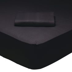 DAS HOME 1015 ΣΕΝΤΟΝΙ ΗΜΙΔΙΠΛΟ ΜΕ ΛΑΣΤΙΧΟ BLACK BLACK |  Σεντόνια Υπέρδιπλα / King Size στο espiti