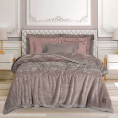 GREENWICH POLO CLUB ΚΟΥΒΕΡΤΑ VELOUR KING ESSENTIAL 3973 DUSTY LILAC |  Κουβέρτες Βελουτέ Υπέρδιπλες στο espiti