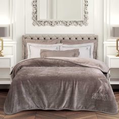 GREENWICH POLO CLUB ΚΟΥΒΕΡΤΑ VELOUR ΥΠΕΡΔΙΠΛΗ ESSENTIAL 3497 TAUPE |  Κουβέρτες Βελουτέ Υπέρδιπλες στο espiti