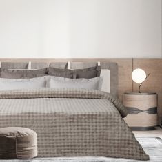 DAS HOME ΚΟΥΒΕΡΤΑ BUBBLE FLEECE 220Χ240 1370 TAUPE |  Κουβέρτες Βελουτέ Υπέρδιπλες στο espiti