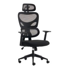Καρέκλα γραφείου διευθυντή Cadrey pakoworld mesh μαύρο 67x64x120-128εκ |  Καρέκλες γραφείου στο espiti