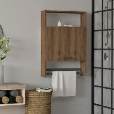 Ντουλάπι μπάνιου επιτοίχιο Ela Megapap χρώμα καρυδί 60x15x87εκ. |  Οργάνωση σπιτιού - μικροέπιπλα στο espiti