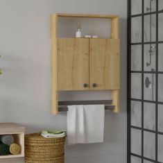 Ντουλάπι μπάνιου επιτοίχιο Ela Megapap χρώμα sapphire oak 60x15x87εκ. |  Στήλες Μπάνιου στο espiti