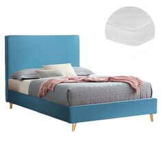 ΚΡΕΒΑΤΙ ΜΕ ΣΤΡΩΜΑ MAYLIN HM21281.02 ΤΙΡΚΟΥΑΖ ΒΕΛΟΥΔΟ--ΓΙΑ 120x200εκ |  Κρεβάτια στο espiti
