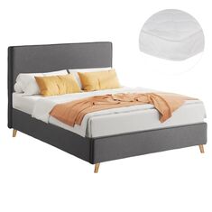 ΚΡΕΒΑΤΙ ΜΕ ΣΤΡΩΜΑ MAYLIN HM21281.03 ΓΚΡΙ ΥΦΑΣΜΑ--ΓΙΑ 120x200εκ |  Κρεβάτια στο espiti