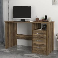 Γραφείο εργασίας Eldoris Megapap χρώμα καρυδί 120x60x75εκ. |  Γραφεία στο espiti