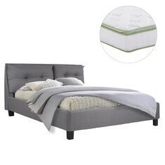 ΚΡΕΒΑΤΙ ΜΕ ΣΤΡΩΜΑ BILLIE HM21284.03 ΓΚΡΙ ΥΦΑΣΜΑ--ΓΙΑ 160x200εκ |  Κρεβάτια στο espiti