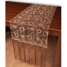 Τούλινη καρέ τραβέρσα 7180 (50cm x 200cm) καφέ 5206978166877 SilkFashion |  Τραπεζομάντηλα στο espiti