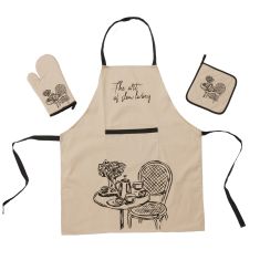 DAS HOME ΣΕΤ ΚΟΥΖΙΝΑΣ 3ΤΜΧ 0861 IVORY |  Ποδιές - Πιάστρες στο espiti