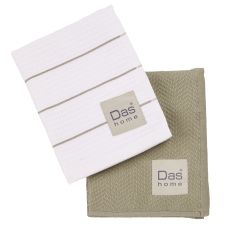 DAS HOME ΣΕΤ ΠΟΤΗΡΟΠΑΝΑ 2ΤΜΧ 30Χ50 0827 GREEN, WHITE |  Πετσέτες Κουζίνας στο espiti