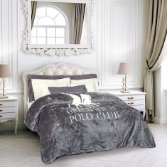 GREENWICH POLO CLUB ΚΟΥΒΕΡΤΑ FLEECE 160X220 ESENTIAL 3489 GREY |  Κουβέρτες Βελουτέ Υπέρδιπλες στο espiti