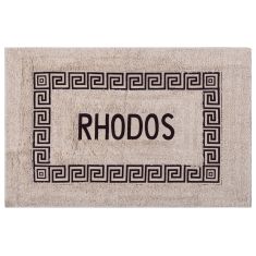 Πατάκι μαίανδρος Ρόδος (40cm x 60cm) καφέ 6978000004146 SilkFashion |  Πατάκια Μπάνιου στο espiti