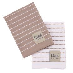 DAS HOME ΣΕΤ ΠΟΤΗΡΟΠΑΝΑ 2ΤΜΧ 30Χ50 0825 TAUPE, WHITE |  Πετσέτες Κουζίνας στο espiti