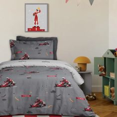 DAS KIDS ΣΕΤ ΠΑΠΛΩΜΑΤΟΘΗΚΗ ΜΟΝΗ 4976 GREY |  Παπλωματοθήκες Παιδικές στο espiti