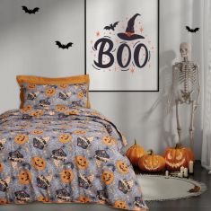 DAS KIDS ΣΕΤ ΠΑΠΛΩΜΑΤΟΘΗΚΗ ΜΟΝΗ 4968 GREY, ORANGE |  Παπλωματοθήκες Παιδικές στο espiti