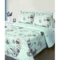 ΚΟΥΒΕΡΛΙ σετ (220cm x 240cm + 2 x 50cm x 70cm) 5305 σιέλ 6978000000846 SilkFashion |  Κουβερλί Υπέρδιπλα στο espiti