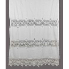 κουρτίνα 674 (40cm x 80cm) λευκό με τούνελ 6978000001140 SilkFashion |  Ετοιμες κουρτίνες με σχέδιο στο espiti
