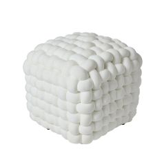 DAS HOME ΔΙΑΚΟΣΜΗΤΙΚΟ ΠΟΥΦ 43Χ43Χ40 2275 WHITE |  Πουφ στο espiti