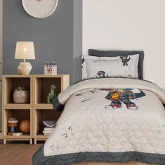 DAS KIDS ΚΟΥΒΕΡΛΙ ΜΟΝΟ 4939 BEIGE, GREY |  Κουβερλί Παιδικά στο espiti